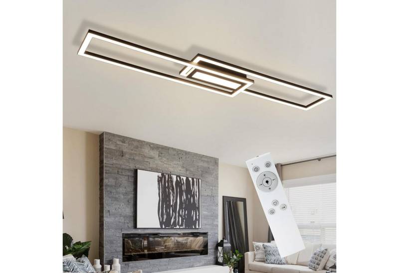 ZMH LED Deckenleuchte 50W Dimmbar Geometrisch Deckenlampe mit Fernbedienung Modern, Augenschutz, Einfache Installtion, LED fest integriert, 3000-6500K, Weiß/Schwarz Flurlampe Wohnzimmer Schlafzimmer ZMH LED Deckenleuchte 50W Dimmbar Geometrisch Deckenlampe mit Fernbedienung Modern, Augenschutz, Einfache Installtion, LED fest integriert, 3000-6500K, Weiß/Schwarz Flurlampe Wohnzimmer Schlafzimmer von ZMH