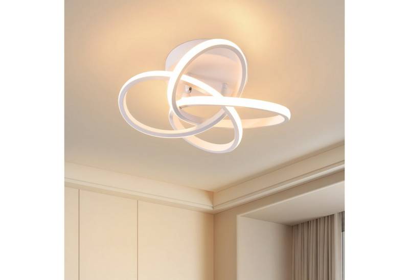 ZMH LED Deckenleuchte Deckenlampe Schlafzimmer:Schlafzimmerlampe Modern Blume, 28W, LED fest integriert von ZMH