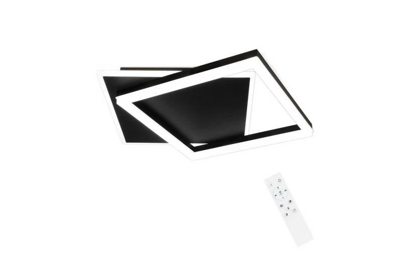 ZMH LED Deckenleuchte Deckenlampe Wohnzimmer - Schlafzimmerlampe Schwarz 42W, LED fest integriert, 3000-6500k, Mit Fernbedienung Modern Decke Eckig Acryl von ZMH