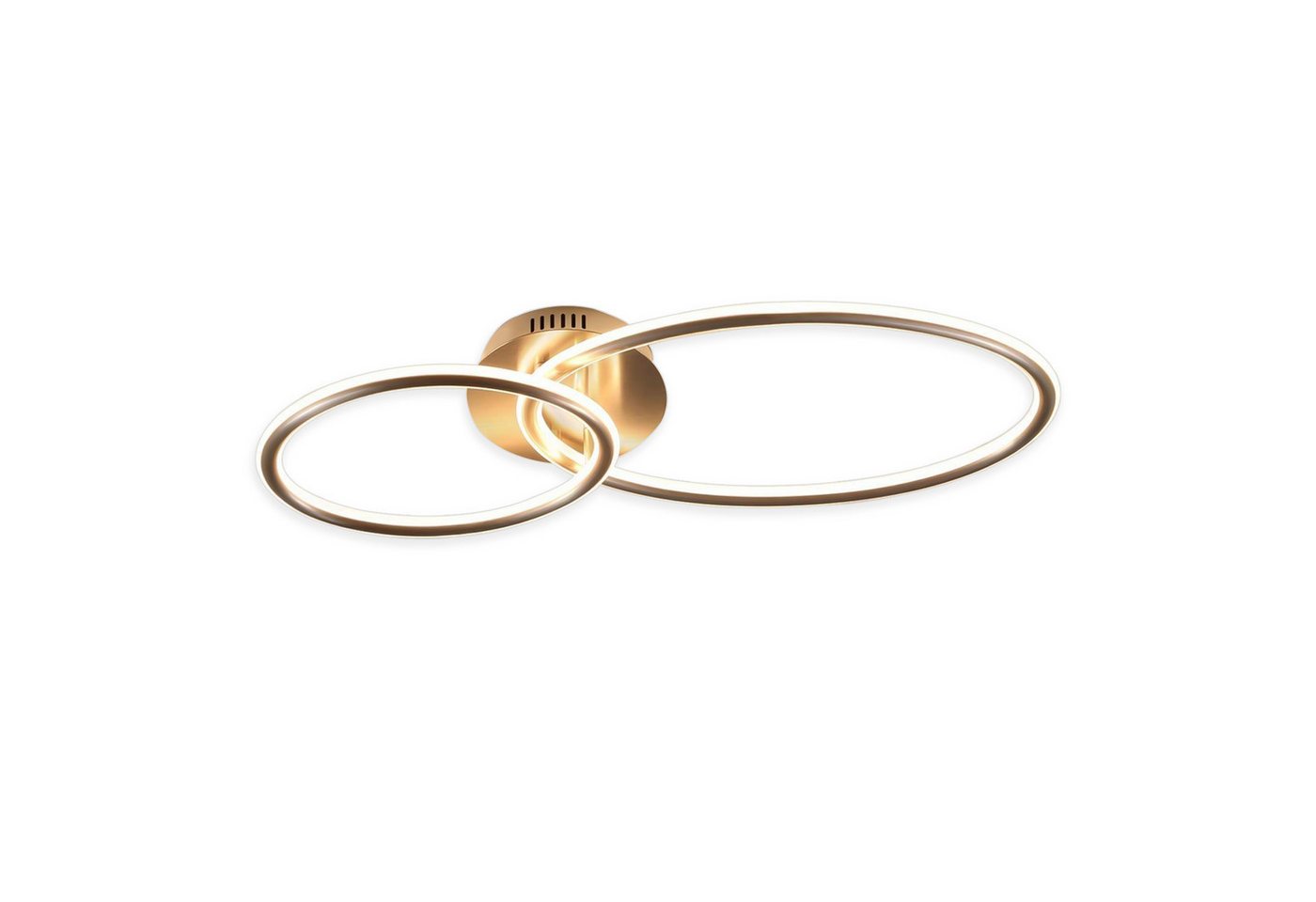 ZMH LED Deckenleuchte Deckenleuchte wohnzimmer in 2 Ring Design, LED fest integriert, Warmweiß ZMH LED Deckenleuchte Deckenleuchte wohnzimmer in 2 Ring Design, LED fest integriert, Warmweiß von ZMH