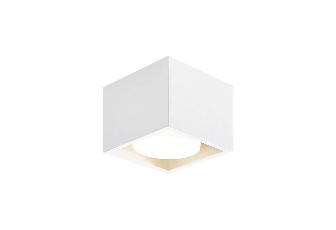 ZMH Deckenspots Deckenstrahler LED Deckenleuchte - 1 Flammig GX53 Schwenkbar, LED fest integriert, 3000k, Modern Eckig Spots Deckenleuchte Warmweiß Aufbauleuchte für Küche von ZMH