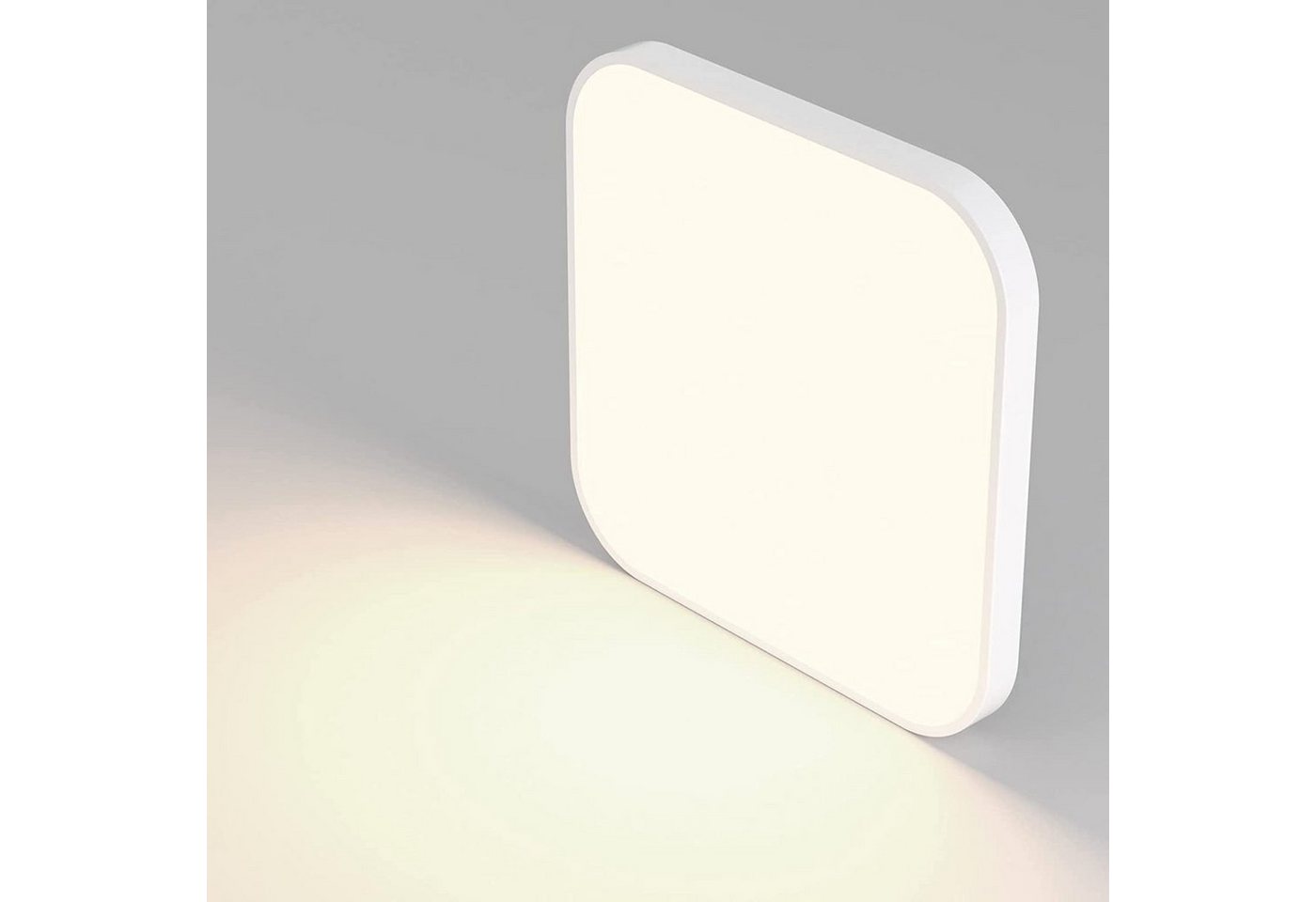 ZMH LED Deckenleuchte Dimmbar Flach IP44 Wasserdicht Bad- Küchen- Schlaflampe Bad Flur, LED fest integriert, 4000k, ∅27CM, 19w von ZMH