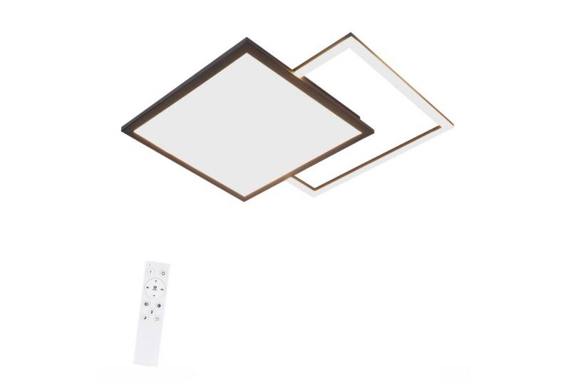 ZMH LED Deckenleuchte Wohzimmer 46W Doppeltes Quadrat Deckenlampe mit Sternnenhimmel, Augenschutz, Einfache Installtion, LED fest integriert, warmweiß-kaltweiß, Schwarz Weiß von ZMH