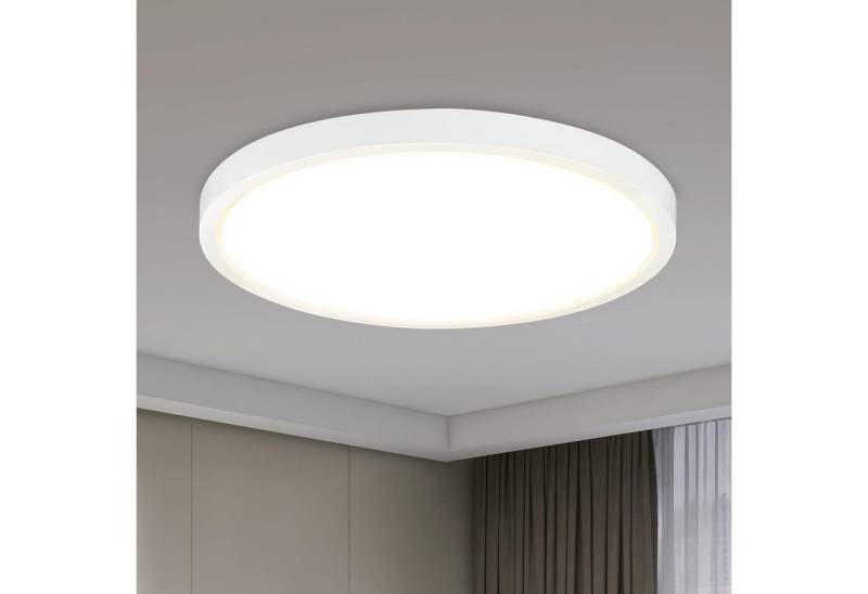 ZMH LED Deckenleuchte Flach - Ø22cm Schwarz/Weiß Schlafzimmerlampe Deckenlampe Rund 15W, Augenschutz, Einfache Installtion von ZMH