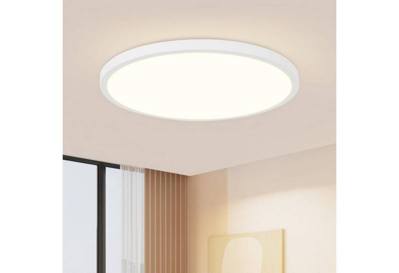 ZMH LED Deckenleuchte Wohnzimmer Deckenlampe Modern einfache Selbstmontage Flur, Hochwertige Design, LED fest integriert, 4000k von ZMH