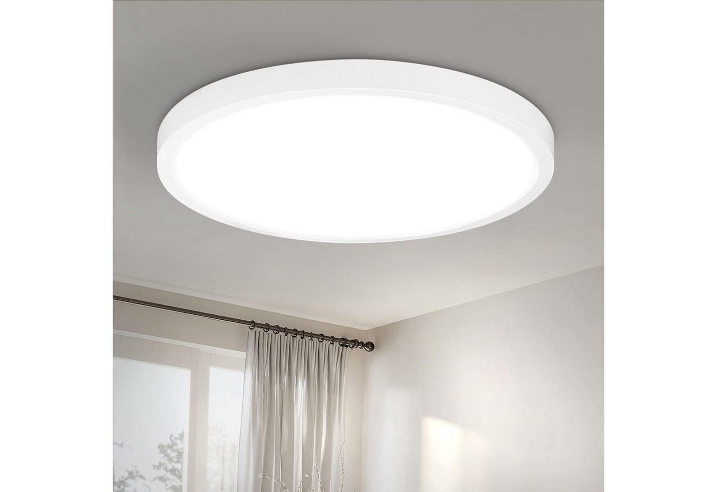 ZMH LED Deckenleuchte Wohnzimmer Deckenlampe Modern einfache Selbstmontage Flur, Hochwertige Design, LED fest integriert, 6500k, Weiß Nicht Dimmbar ZMH LED Deckenleuchte Wohnzimmer Deckenlampe Modern einfache Selbstmontage Flur, Hochwertige Design, LED fest integriert, 6500k, Weiß Nicht Dimmbar von ZMH