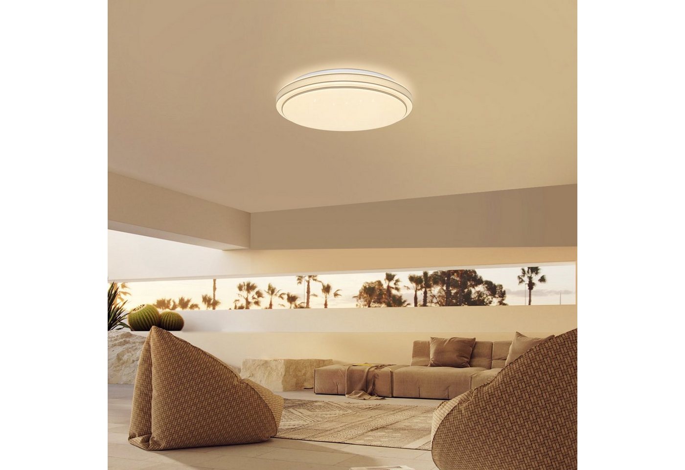 ZMH LED Deckenleuchte Küchenlampe für Bad Flur Balkon Schlafzimmer Whonzimmer, LED fest integriert, 3000k, ∅27cm, Warmweiß von ZMH