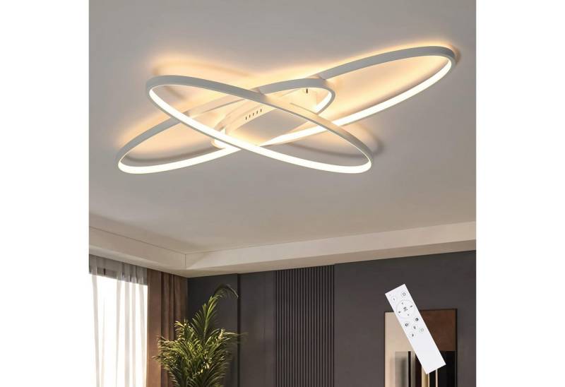 ZMH LED Deckenleuchte Wohnzimmer Dimmbar mit Fernbedienung Deckenlampe Modern Flur, Augenschutz, LED fest integriert, 3000-6500K von ZMH