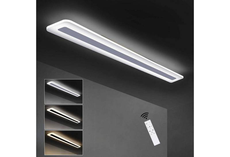 ZMH LED Deckenleuchte Panel Fernbedienung weiß Schlaf- Bürolampe modern Flach Küche Balkon, LED fest integriert, Tageslichtweiß von ZMH