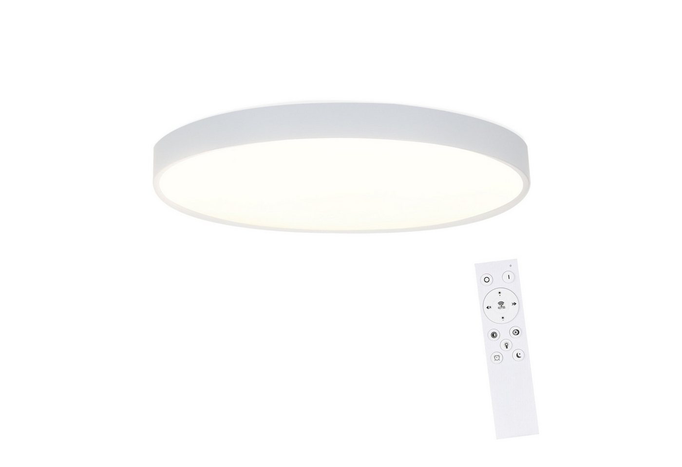 ZMH LED Deckenleuchte Stufenlos IP44 ∅37 X 2.5 cm, Dimmbar, LED fest integriert, warmweiß-kaltweiß, Weiß /Schwarz ZMH LED Deckenleuchte Stufenlos IP44 ∅37 X 2.5 cm, Dimmbar, LED fest integriert, warmweiß-kaltweiß, Weiß /Schwarz von ZMH