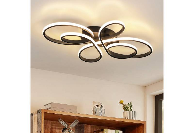 ZMH LED Deckenleuchte Whonzimmer Modern Dimmbar mit Fernbedienung Schmetterlingforming Flur, Hochwertige Material, LED fest integriert, 3000-6000k, Design Deckenbeleuchtung Groß für Esszimmer Büro Küche von ZMH