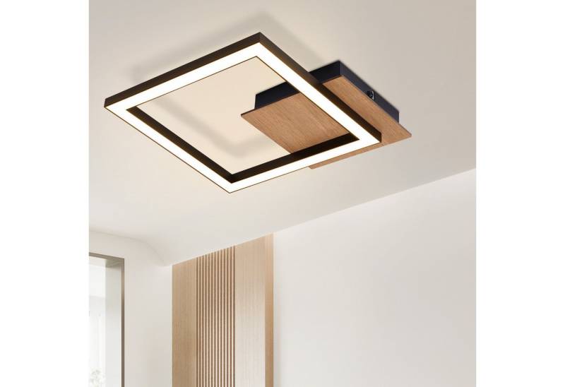 ZMH LED Deckenleuchte Wohnzimmer 3000K Schwarz Rechteckig Retro Deckenlampe Schlafzimmer, Quadrat, ohne Leuchtmittel, Warmweiß ZMH LED Deckenleuchte Wohnzimmer 3000K Schwarz Rechteckig Retro Deckenlampe Schlafzimmer, Quadrat, ohne Leuchtmittel, Warmweiß von ZMH