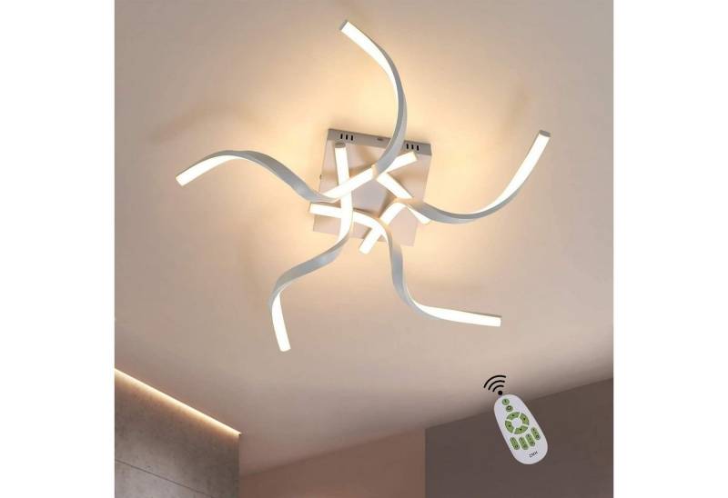 ZMH LED Deckenleuchte Wohnzimmer 65CM Wellenform Modern mit Fernbedienung, Kreatives Design, LED fest integriert, 3000-6000k, Dimmbar ZMH LED Deckenleuchte Wohnzimmer 65CM Wellenform Modern mit Fernbedienung, Kreatives Design, LED fest integriert, 3000-6000k, Dimmbar von ZMH