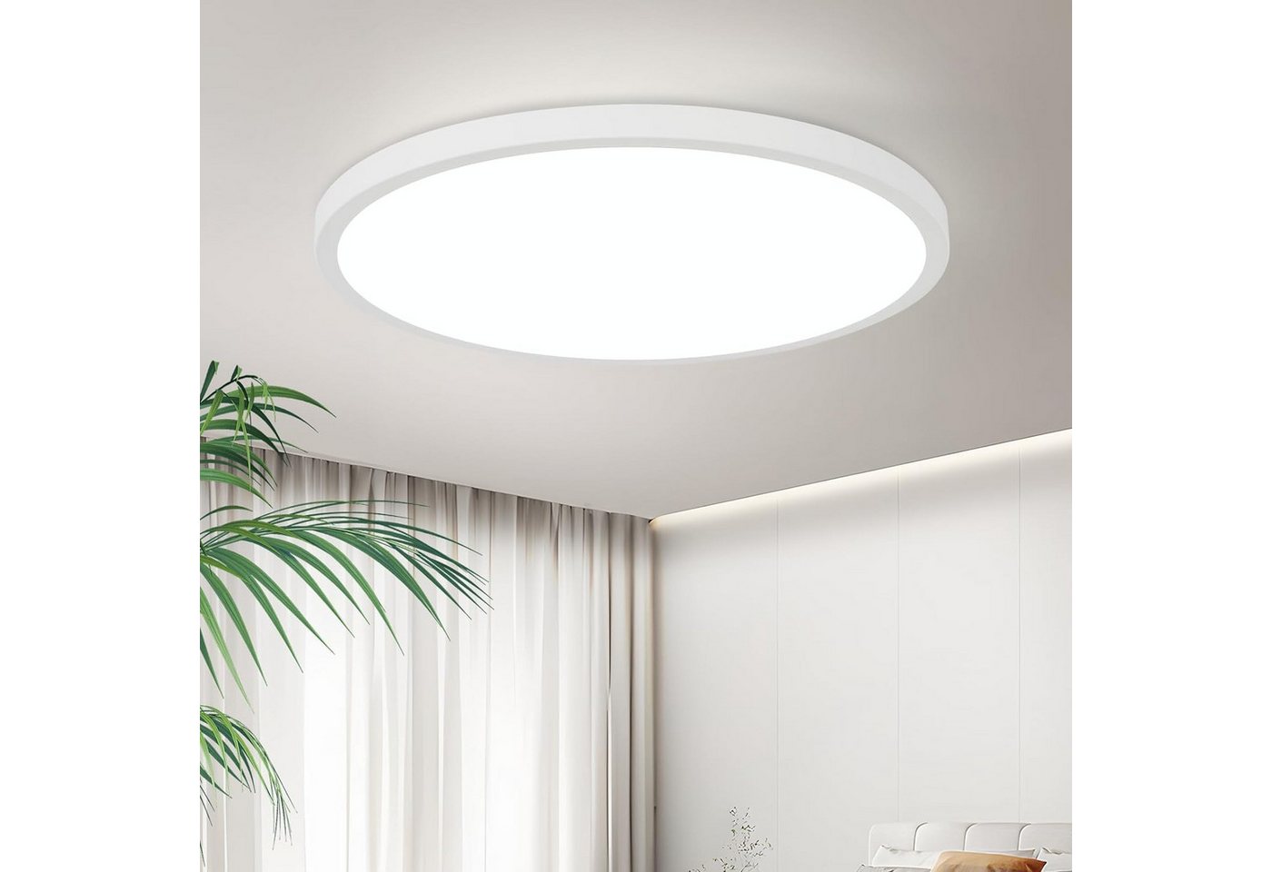 ZMH LED Deckenleuchte Wohnzimmer IP44 Deckenlampe Modern einfache Selbstmontage Flur, Hochwertige Design, LED fest integriert, 6000K, Weiß Nicht Dimmbar ZMH LED Deckenleuchte Wohnzimmer IP44 Deckenlampe Modern einfache Selbstmontage Flur, Hochwertige Design, LED fest integriert, 6000K, Weiß Nicht Dimmbar von ZMH