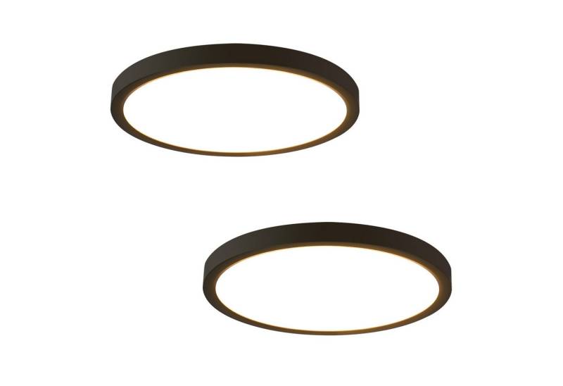 ZMH LED Deckenleuchte Wohnzimmer Rund Flach 24W Deckenlampe Modern für Schlafzimmer, Augenschutz, Einfache Installtion, LED fest integriert von ZMH