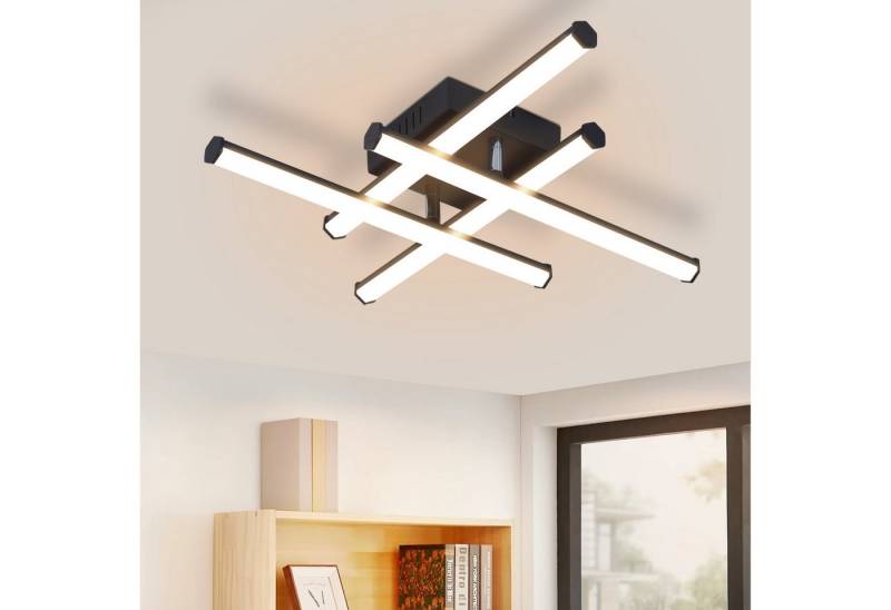 ZMH LED Deckenleuchte Wohnzimmer Schwarz Modern Wadnleuchte Innen 3000K für Küche Flur, Augenschutz, Einfache Installtion, LED fest integriert, Warmweiß, Augenschutz Sechseckig Schlafzimmerlampe Treppenhaus ZMH LED Deckenleuchte Wohnzimmer Schwarz Modern Wadnleuchte Innen 3000K für Küche Flur, Augenschutz, Einfache Installtion, LED fest integriert, Warmweiß, Augenschutz Sechseckig Schlafzimmerlampe Treppenhaus von ZMH