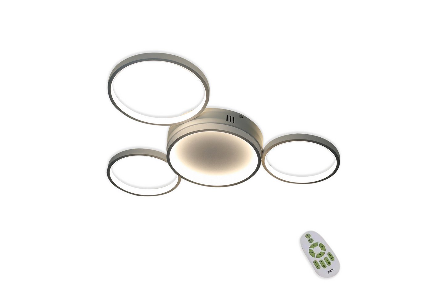 ZMH LED Deckenleuchte Wohnzimmerlampe Schwarz/Weiß dimmbar mit Fernbedienung Modern, LED fest integriert, 3000-6500k, 52W für Schlafzimmer Wohnzimmer Esszimmer Kinderzimmer ZMH LED Deckenleuchte Wohnzimmerlampe Schwarz/Weiß dimmbar mit Fernbedienung Modern, LED fest integriert, 3000-6500k, 52W für Schlafzimmer Wohnzimmer Esszimmer Kinderzimmer von ZMH