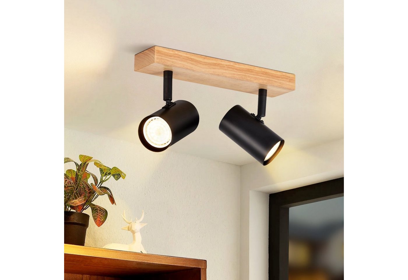 ZMH LED Deckenspot Deckenstrahler GU10- LED Deckenlampe 330°Schwenkbar Modern, Augenschutz, LED fest integriert, Nicht Dimmbar, für Wohnzimmer Schlafzimmer von ZMH