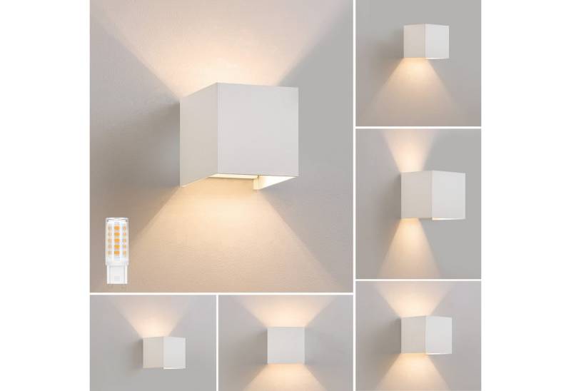 ZMH LED Wandleuchte Aussen Wandlampe: Außenwandleuchte Innen Up Down Modern, G9, Mit Leuchtmittel, 3000K Warmweiß, Einstellbarer Strahl Flurlampe für Wohnzimmer ZMH LED Wandleuchte Aussen Wandlampe: Außenwandleuchte Innen Up Down Modern, G9, Mit Leuchtmittel, 3000K Warmweiß, Einstellbarer Strahl Flurlampe für Wohnzimmer von ZMH