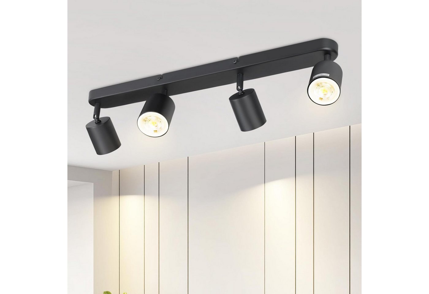 ZMH LED Deckenstrahler Modern Deckenleuchte- GU10 Drehbar Wandstrahler 330°Schwenkbar Flur, Einfache Installation, LED fest integriert, Modern Flurlampe Industrial Wandstrahler Schlafzimmer, 1/5/6 Flammig ZMH LED Deckenstrahler Modern Deckenleuchte- GU10 Drehbar Wandstrahler 330°Schwenkbar Flur, Einfache Installation, LED fest integriert, Modern Flurlampe Industrial Wandstrahler Schlafzimmer, 1/5/6 Flammig von ZMH