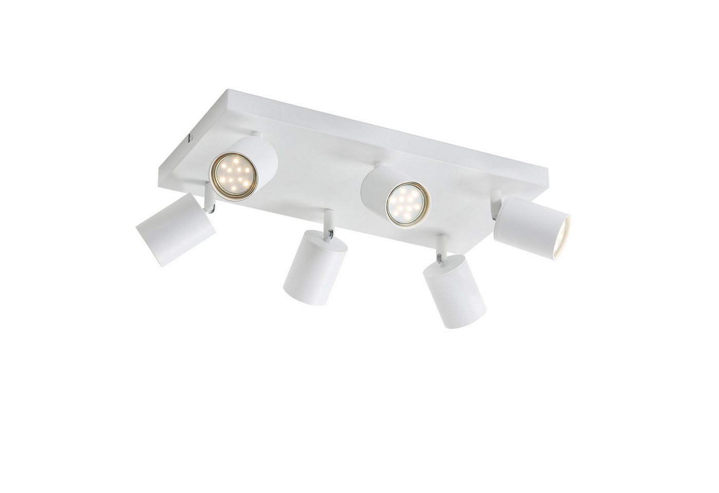 ZMH LED Deckenstrahler 6 Flammig Modern GU10 Spots 330° Schwenkbar Deckenspots Flur Küche, Hochwertige Matreial, LED fest integriert, Wandstrahler für Wohnzimmer Schlafzimmer von ZMH