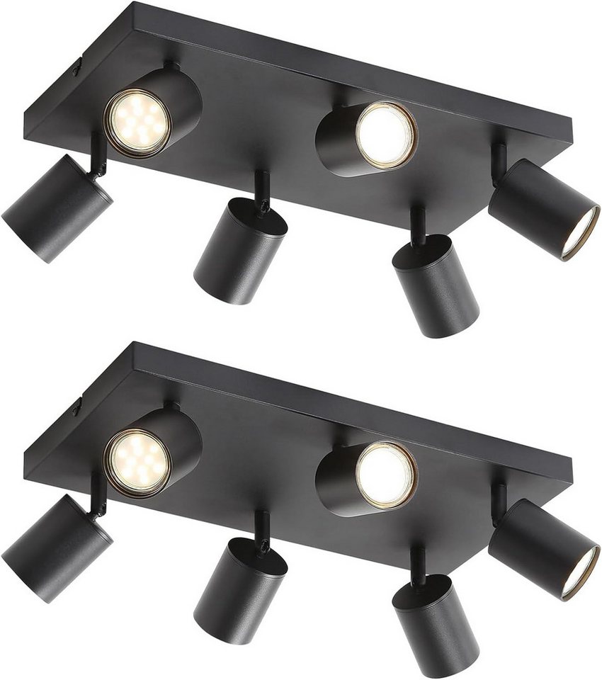 ZMH LED Deckenstrahler 6 Flammig Modern GU10 Spots 330° Schwenkbar Deckenspots Flur Küche, Hochwertige Matreial, LED fest integriert, Wandstrahler für Wohnzimmer Schlafzimmer von ZMH
