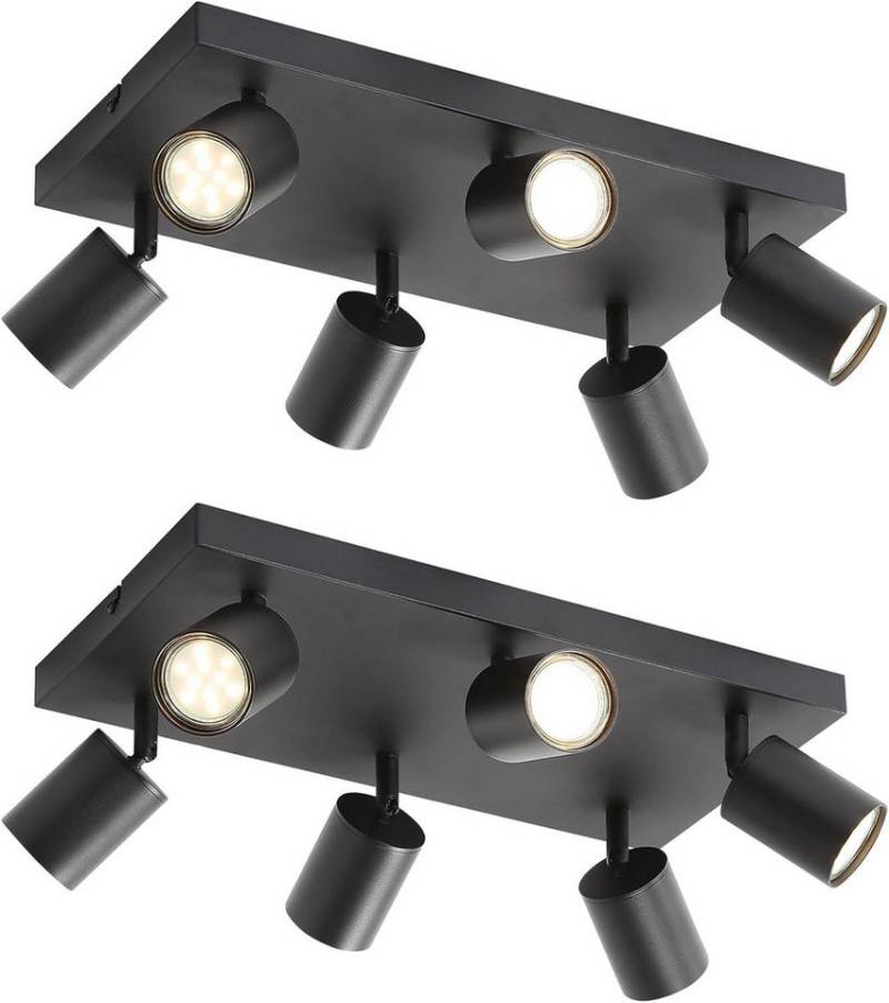 ZMH LED Deckenstrahler 6 Flammig Modern GU10 Spots 330° Schwenkbar Deckenspots Flur Küche, Hochwertige Matreial, LED fest integriert, Wandstrahler für Wohnzimmer Schlafzimmer von ZMH