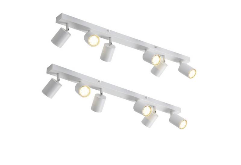 ZMH LED Deckenstrahler Retro Deckenleuchte Weiß/Schwarz -GU10 350°Schwenkbar Schlafzimmer, Einfache Installation, ohne Leuchtmittel, Modern Flurlampe Industrial Wandstrahler für Wohnzimmer von ZMH