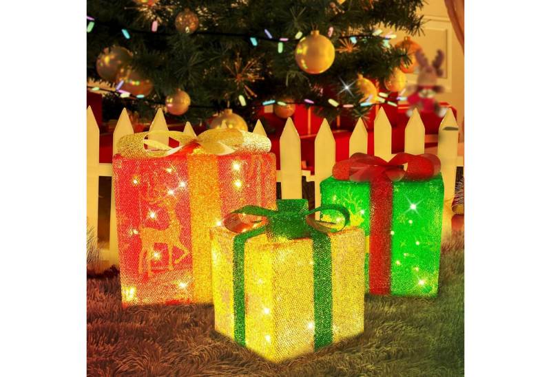 ZMH LED Dekolicht 3ER Set LED Geschenkbox Weihnachtsdeko 8 Modi mit Fernbedienung, Augenschutz, Einfache Installtion, LED fest integriert, 3000K, mit Fernbedienung Innen Weihnachtsbeleuchtung 50 LEDs Batterie ZMH LED Dekolicht 3ER Set LED Geschenkbox Weihnachtsdeko 8 Modi mit Fernbedienung, Augenschutz, Einfache Installtion, LED fest integriert, 3000K, mit Fernbedienung Innen Weihnachtsbeleuchtung 50 LEDs Batterie von ZMH