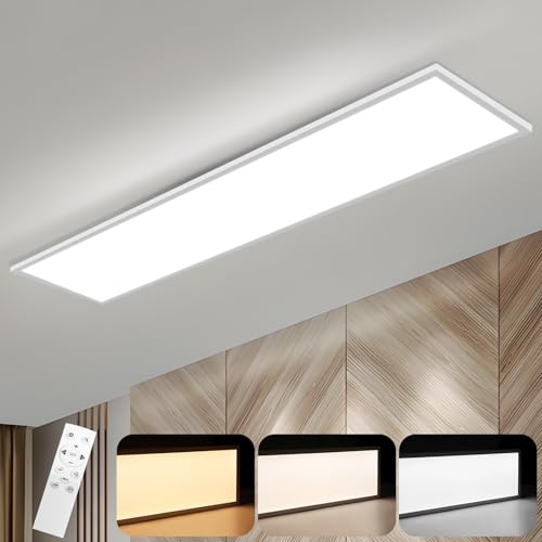 ZMH LED Panel Deckenleuchte 120x30cm -Flach Deckenlampe Lang Rechteckig Deckenpanel Dimmbar Weiße 40W Tageslichtlampe mit Fernbedienung für Büro Küche Flur Wohnzimmer Schlafzimmer ZMH LED Panel Deckenleuchte 120x30cm -Flach Deckenlampe Lang Rechteckig Deckenpanel Dimmbar Weiße 40W Tageslichtlampe mit Fernbedienung für Büro Küche Flur Wohnzimmer Schlafzimmer von ZMH