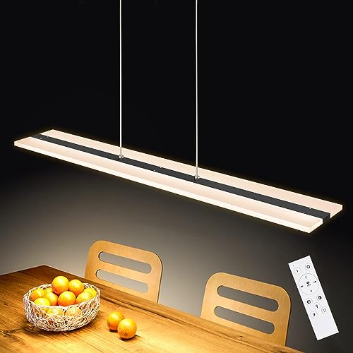 ZMH LED Pendelleuchte Esstisch Hängeleuchte - Modern Esstischlampe Dimmbar mit Fernbedienung Hängelampe Acryl Panel Pendellampe Esszimmer Küchenlampe Hängend für Büro Küche Wohnzimmer Restaurant von ZMH