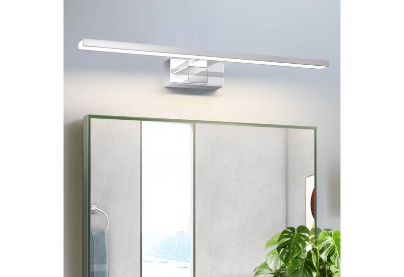 ZMH LED Spiegelleuchte 60cm Bad Modern Chrom Wandlampe 4000K Spiegelschrank Badezimmer, Augenschutz, Einfache Installtion, LED fest integriert, Neutralweiß, 12W Spiegel Wandleuchte von ZMH