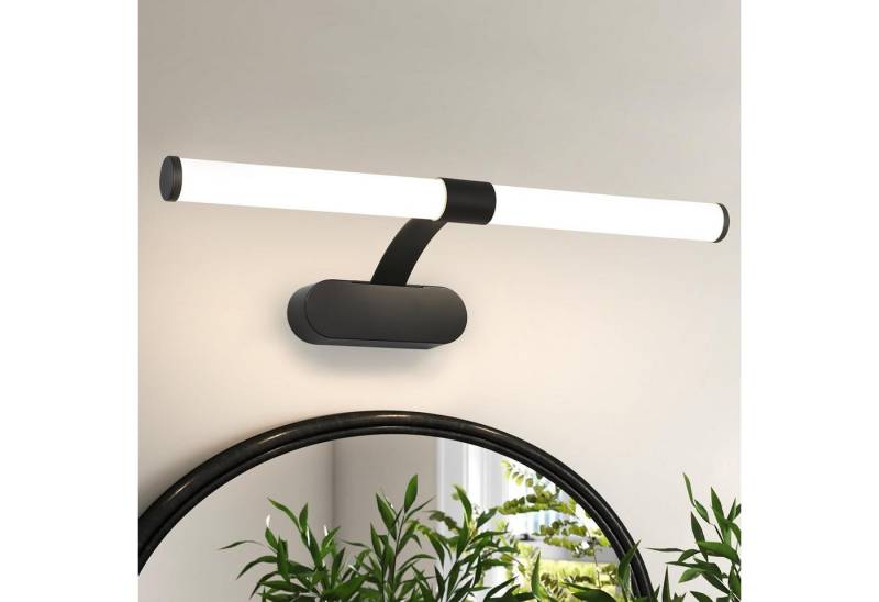 ZMH LED Spiegelleuchte Badezimmer 60CM Schwarz/Weiß Modern Wandlampe 8W für Badschrank, Augenschutz Design, LED fest integriert, 4000K, IP44 Spritzwassergeschützt von ZMH