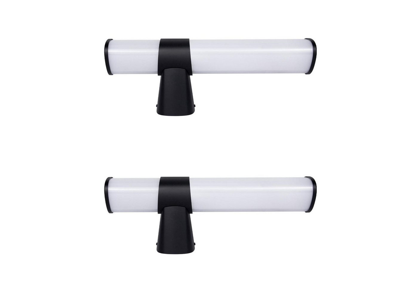 ZMH LED Spiegelleuchte 6W Schwarz/Nickel leuchte Wand 30cm Neutralweiß Flur, Einfache Installation, LED fest integriert, Wandmontage für Keller von ZMH