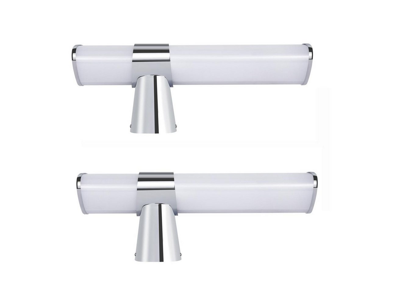 ZMH LED Spiegelleuchte 6W Schwarz/Nickel leuchte Wand 30cm Neutralweiß Flur, Einfache Installation, LED fest integriert, Wandmontage für Keller von ZMH