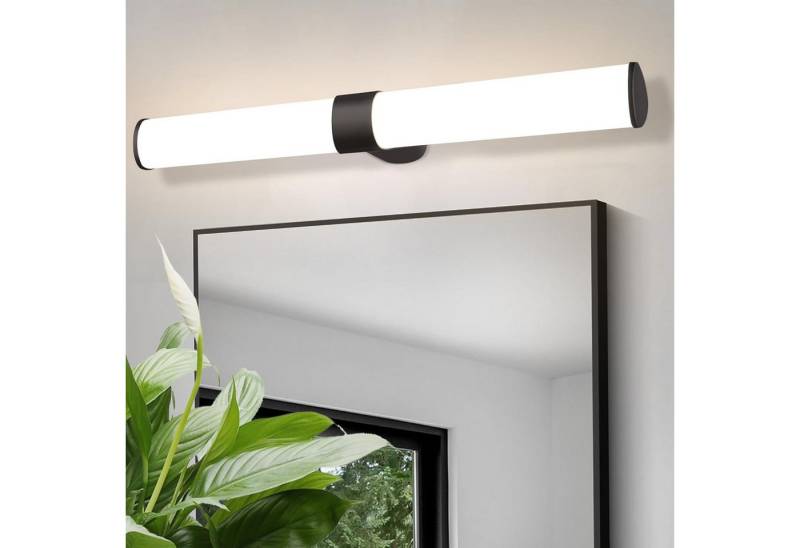 ZMH LED Spiegelleuchte Schwarz 60CM 8W leuchte Wandlampe Schlafzimmer, Bequeme Installation, LED fest integriert, 4000K, Neutralweiß lampe 60CM schminklicht für schrank ZMH LED Spiegelleuchte Schwarz 60CM 8W leuchte Wandlampe Schlafzimmer, Bequeme Installation, LED fest integriert, 4000K, Neutralweiß lampe 60CM schminklicht für schrank von ZMH