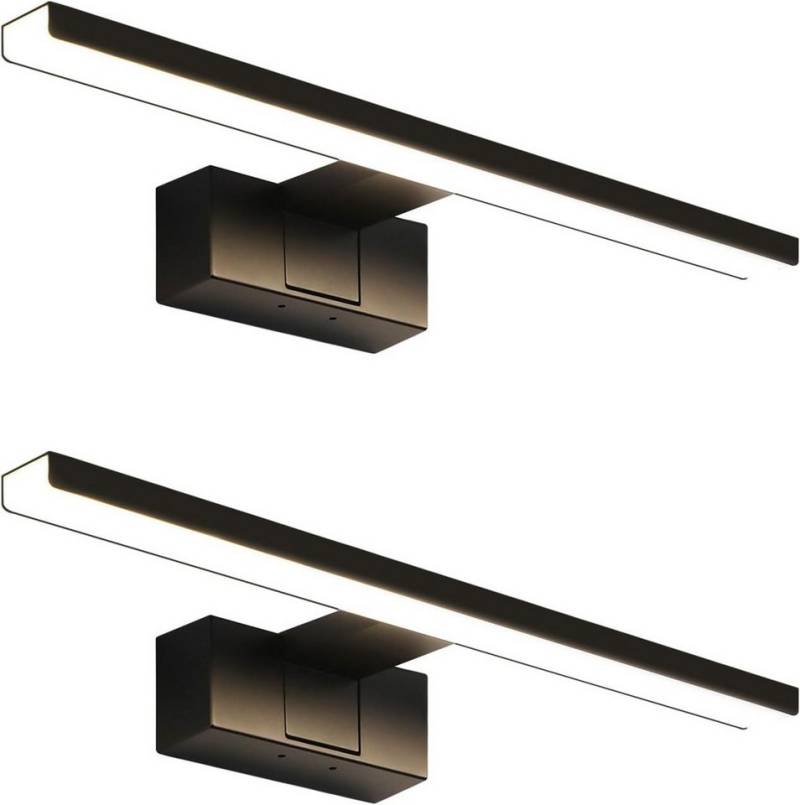 ZMH LED Spiegelleuchte Schwarz 30/40/60CM Neutralweiß Wandlampe für Keller, Multifunktion, LED fest integriert, 4000k, Einfach zu installieren, Augenschutz ZMH LED Spiegelleuchte Schwarz 30/40/60CM Neutralweiß Wandlampe für Keller, Multifunktion, LED fest integriert, 4000k, Einfach zu installieren, Augenschutz von ZMH