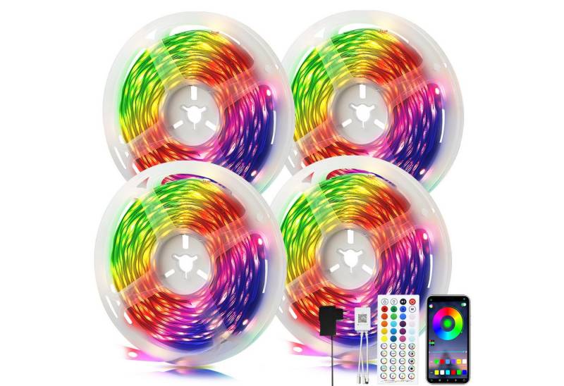 ZMH LED-Streifen 30m Streifen - Bluetooth Dimmbar mit Fernbedienung für Whonzimmer, 2*15M, Music Sync mit Ferbedienung RGB Esszimmer Flur ZMH LED-Streifen 30m Streifen - Bluetooth Dimmbar mit Fernbedienung für Whonzimmer, 2*15M, Music Sync mit Ferbedienung RGB Esszimmer Flur von ZMH