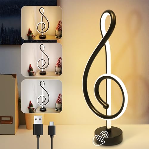 ZMH LED Tischlampe Nachttischlampe Kabellos - Touch Dimmbar Akku Tischleuchte Schwarz mit USB Aufladbar Batterie Nachttischleuchte ohne Kabel Batteriebetrieben Modern Tischlampen für Schlafzimmer von ZMH