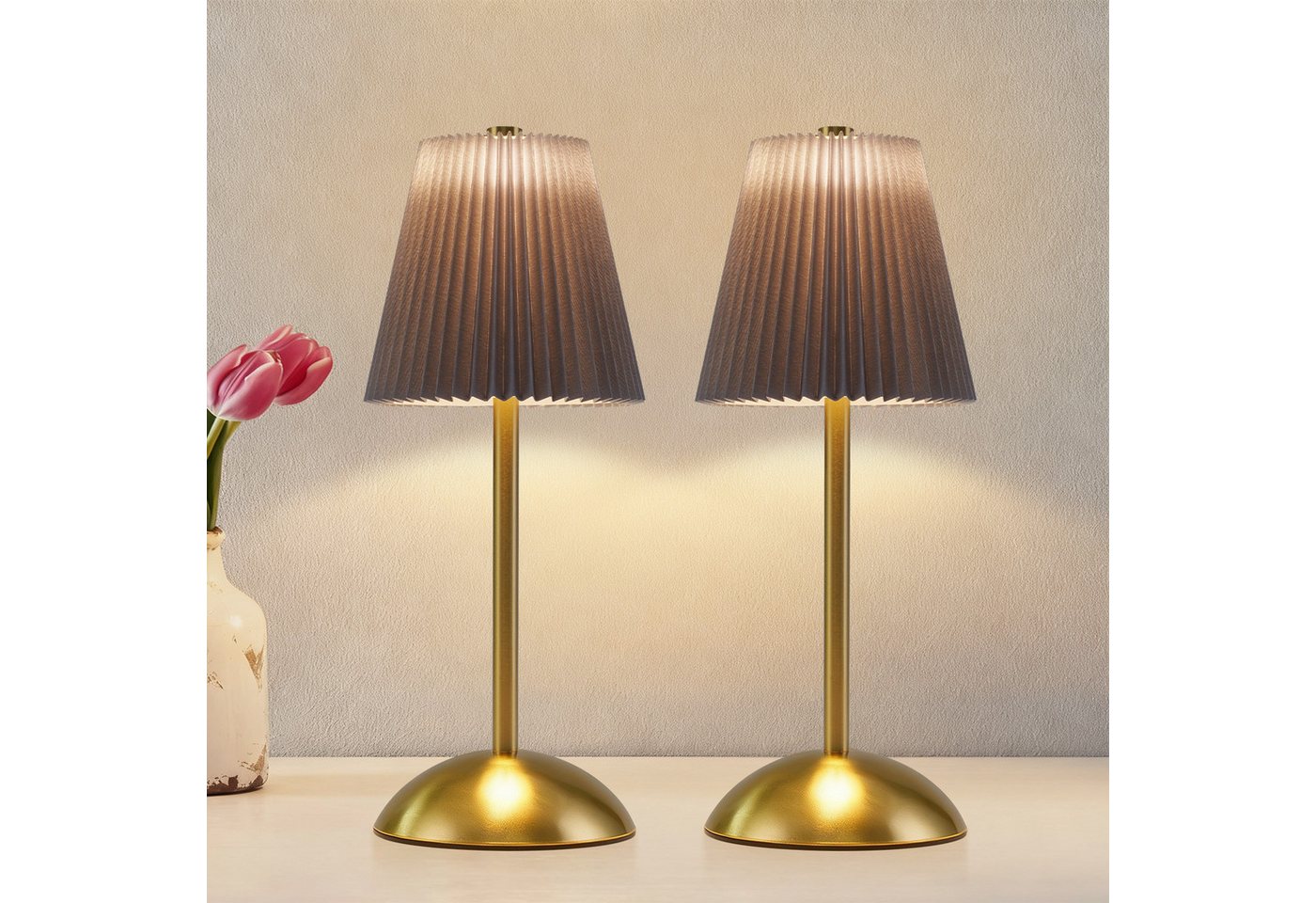 ZMH LED Tischleuchte 2er Set Akku Touch Nachttischlampe - Dimmbar 3 Farbtemperature mit USB, 3000-6500K ZMH LED Tischleuchte 2er Set Akku Touch Nachttischlampe - Dimmbar 3 Farbtemperature mit USB, 3000-6500K von ZMH