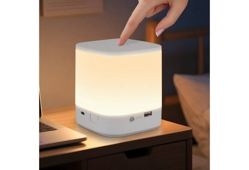 ZMH LED Tischleuchte Akku 1800mAH Touch Dimmbar Nachttischlampe Kabellos Schlafzimmer, Augenschutz, Einfache Installtion, LED fest integriert, 3000-6500K, USB Aufladbar mit 3 Farbtemperatur&Timing Funktion Nachtlicht ZMH LED Tischleuchte Akku 1800mAH Touch Dimmbar Nachttischlampe Kabellos Schlafzimmer, Augenschutz, Einfache Installtion, LED fest integriert, 3000-6500K, USB Aufladbar mit 3 Farbtemperatur&Timing Funktion Nachtlicht von ZMH