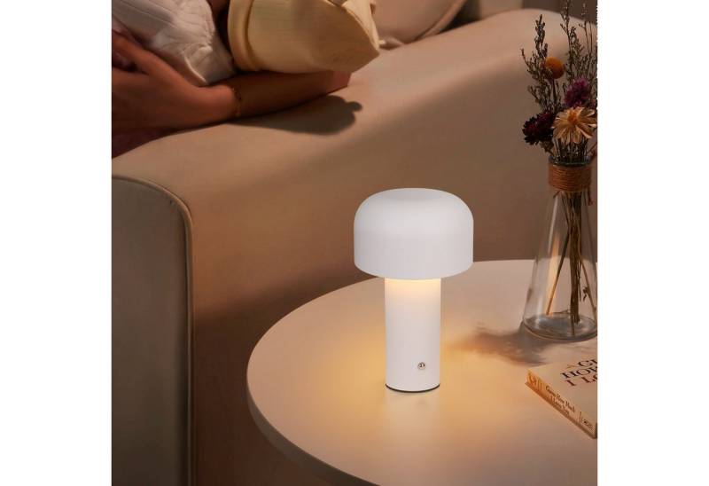 ZMH LED Tischleuchte Kabellos - 2W Tischlampe Akku Dimmbar Modern Metall für Wohnzimmer, Augenschutz, Einfache Installtion, LED fest integriert, 3000-6500K, Aufladbar Schwarz Pilz Nachttischlampe Schlafzimmer ZMH LED Tischleuchte Kabellos - 2W Tischlampe Akku Dimmbar Modern Metall für Wohnzimmer, Augenschutz, Einfache Installtion, LED fest integriert, 3000-6500K, Aufladbar Schwarz Pilz Nachttischlampe Schlafzimmer von ZMH