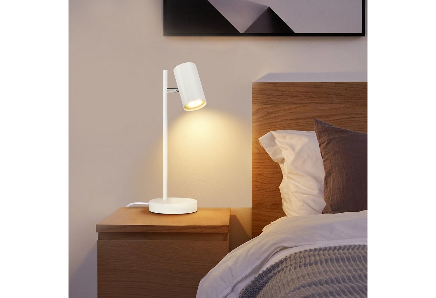 ZMH LED Tischleuchte Wohnzimmer Schwenkbar 350° GU10 Tischlampe Metall für Schreibtisch, Einfache Installation, ohne Leuchtmittel, Modern Nachttisch Schreibtischlampe Leselampe mit Arbeitszimmer ZMH LED Tischleuchte Wohnzimmer Schwenkbar 350° GU10 Tischlampe Metall für Schreibtisch, Einfache Installation, ohne Leuchtmittel, Modern Nachttisch Schreibtischlampe Leselampe mit Arbeitszimmer von ZMH