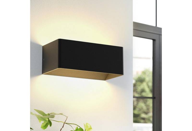 ZMH LED Wandleuchte Außenwandleuchte Schwarz Up Down 7W Wandstrahler Wand Treppenhaus, ‎Energieeffizient, LED fest integriert, 3000k, IP65 Wasserdicht Außenleuchte Flur von ZMH