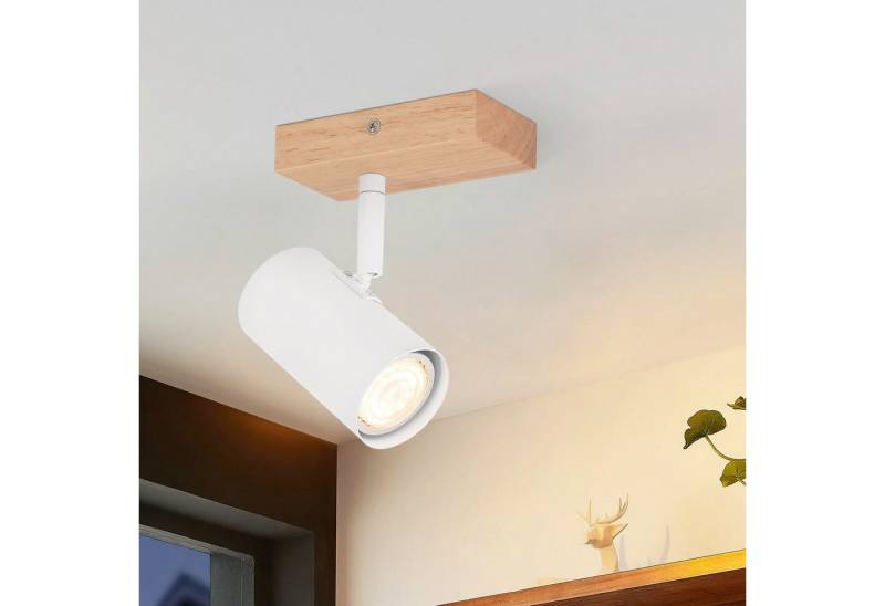 ZMH LED Wandleuchte Innen Deckenlampe Weiß Metall Modern GU10 Fassung 330° Drehbar Flur, Hochwertige Material, ohne Leuchtmittel, Drehbar für Wohnzimmer Schlafzimmer Küche Treppe von ZMH