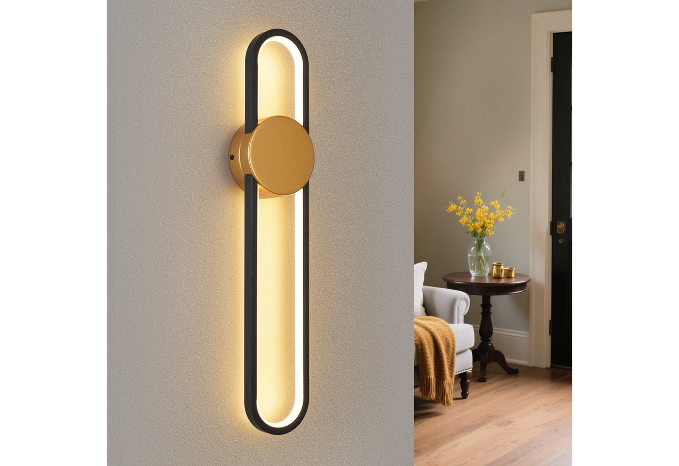 ZMH LED Wandleuchte Innen Wandlampe Flurlampe Modern Design 3000K, Innenleuchtend, LED fest integriert, warmweiß ZMH LED Wandleuchte Innen Wandlampe Flurlampe Modern Design 3000K, Innenleuchtend, LED fest integriert, warmweiß von ZMH