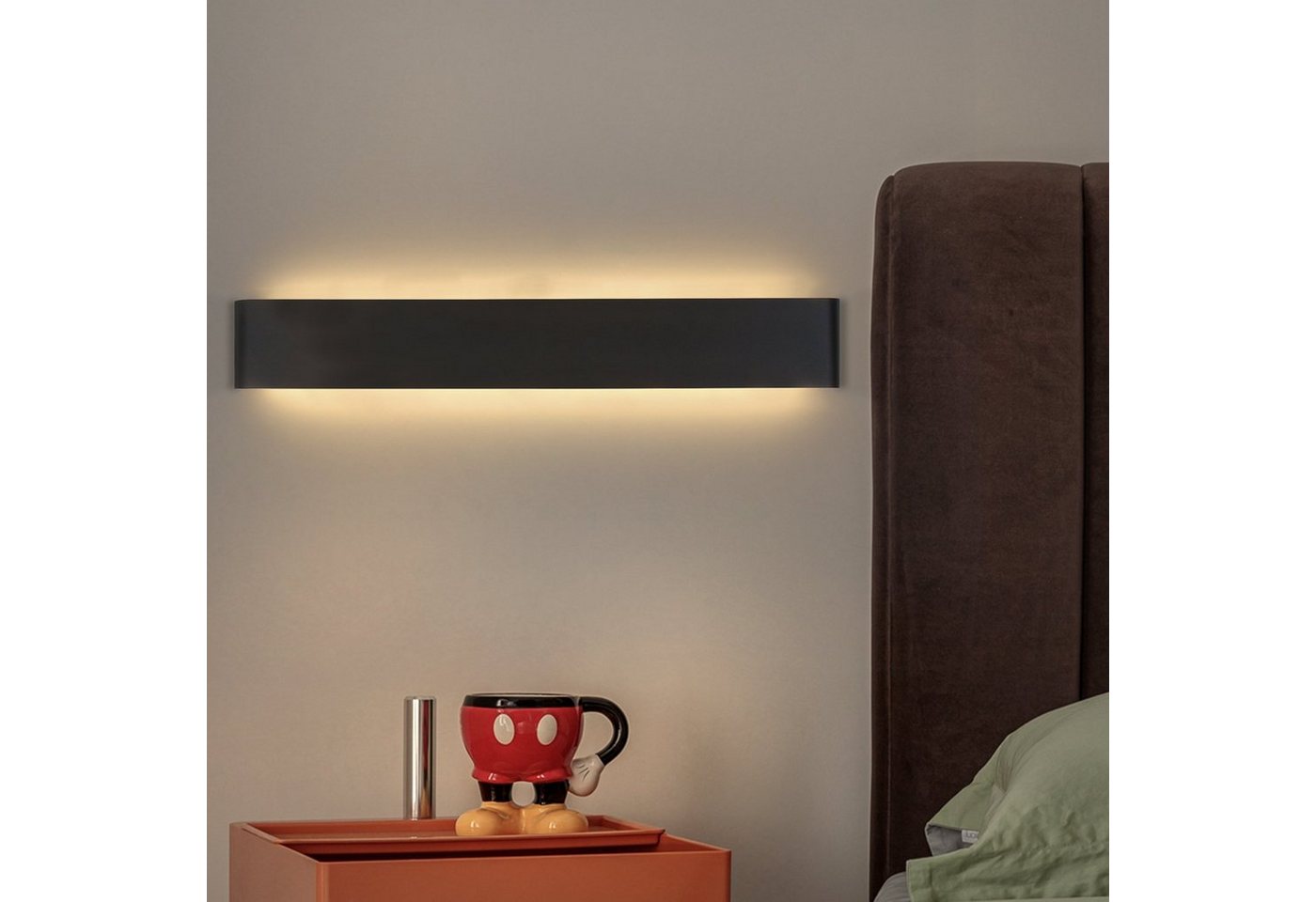 ZMH LED Wandleuchte Modern Nacht- Flurlampe Beleuchtung Metall Wohnzimmer, 1 Stück, LED fest integriert, Warmweiß, 1 Stück von ZMH