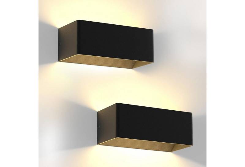 ZMH LED Wandleuchte Wandlampe Schwarz - Modern Außenwandleuchte Schlafzimmer, Augenschutz, Einfache Installtion, 3000k, IP65 Wandleuchte Garten von ZMH
