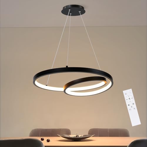 ZMH Pendelleuchte Esstisch Hängelampe LED: Schwarz Esszimmerlampe Hängend Küchenlampe Dimmbar Hängeleuchte Design Modern Esstischlampe mit Fernbedienung 40CM für Küche Wohnzimmer Schlafzimmer Büro ZMH Pendelleuchte Esstisch Hängelampe LED: Schwarz Esszimmerlampe Hängend Küchenlampe Dimmbar Hängeleuchte Design Modern Esstischlampe mit Fernbedienung 40CM für Küche Wohnzimmer Schlafzimmer Büro von ZMH