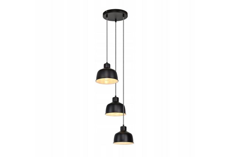 ZMH Pendelleuchte Esstisch Hängelampe Schlafzimmer: Vintage Hängeleuchte 1/3 flammig, ohne Leuchtmittel, Industrial Schwarz Esszimmerlampe Retro Esstischlampe E27 Metall von ZMH